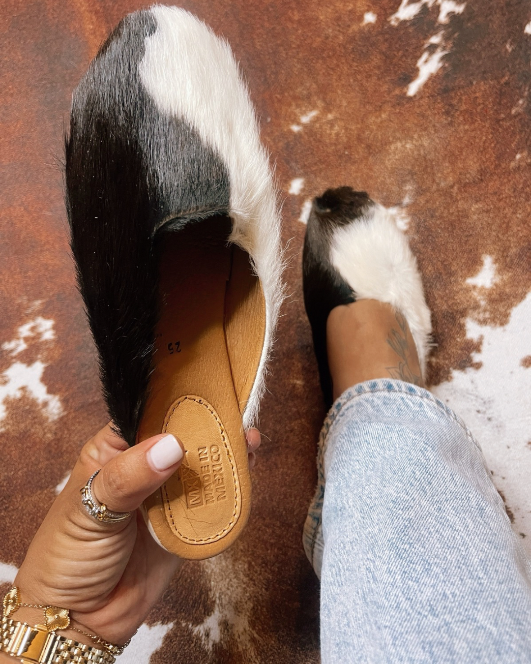 Cowhide Mules, Mexican Huaraches, Huaraches Mexicanos, Western footwear